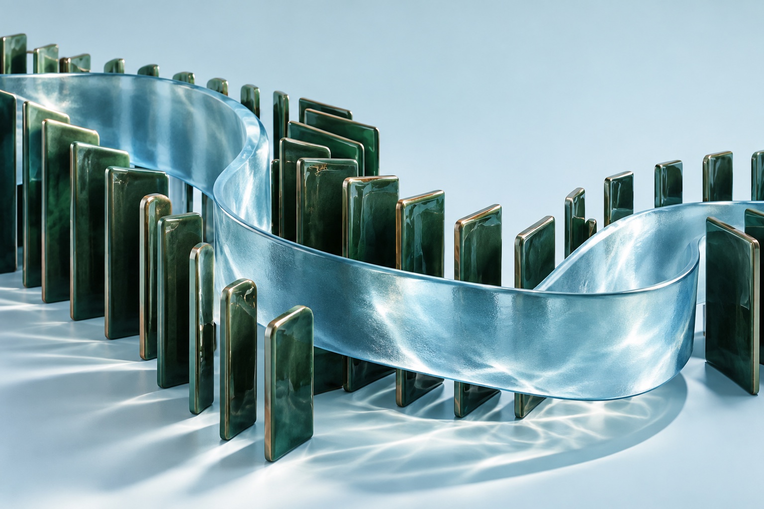 The rhythm of energy — conceptual Verdant editorial illustration