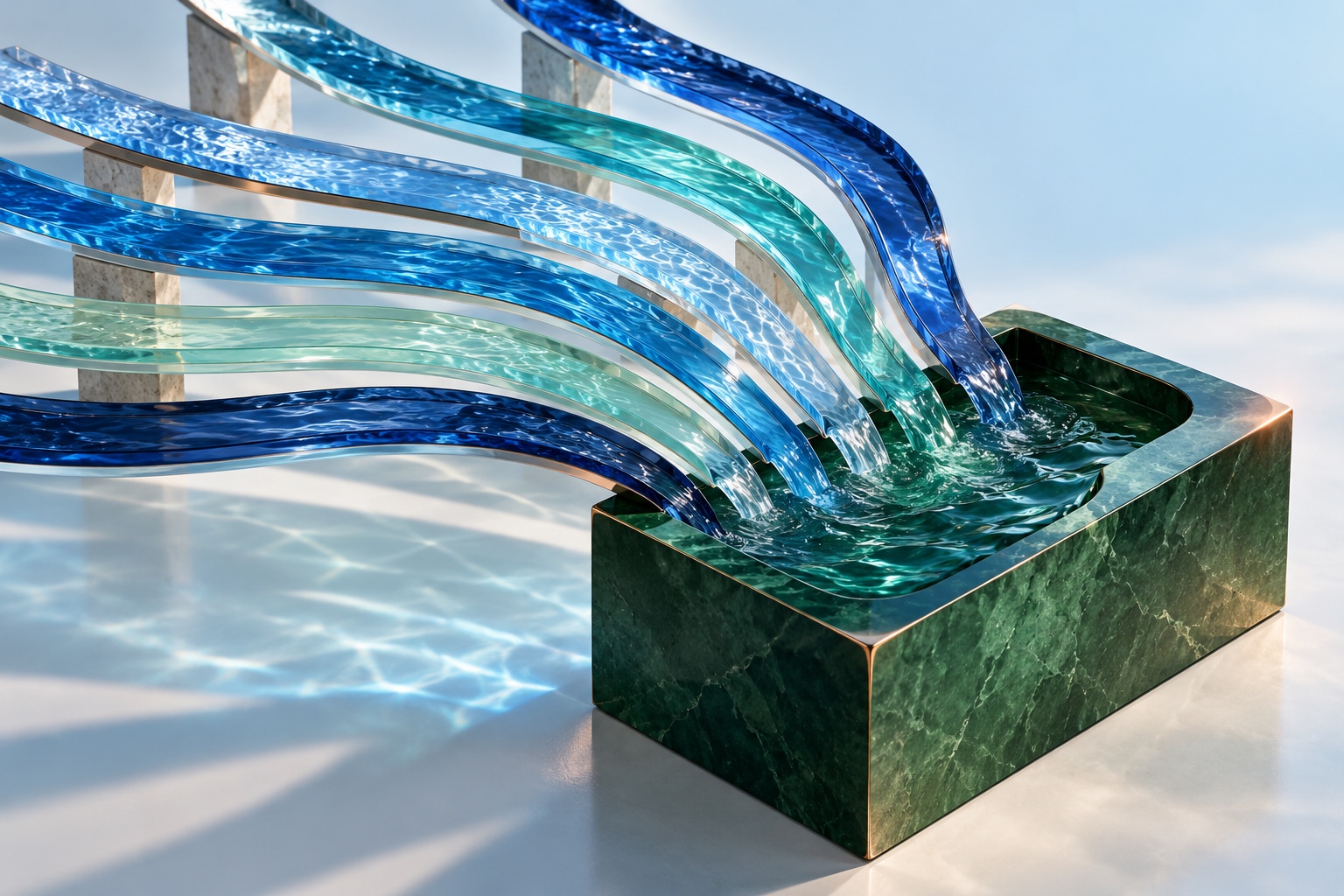 Conceptual Verdant editorial illustration: revenue streams
